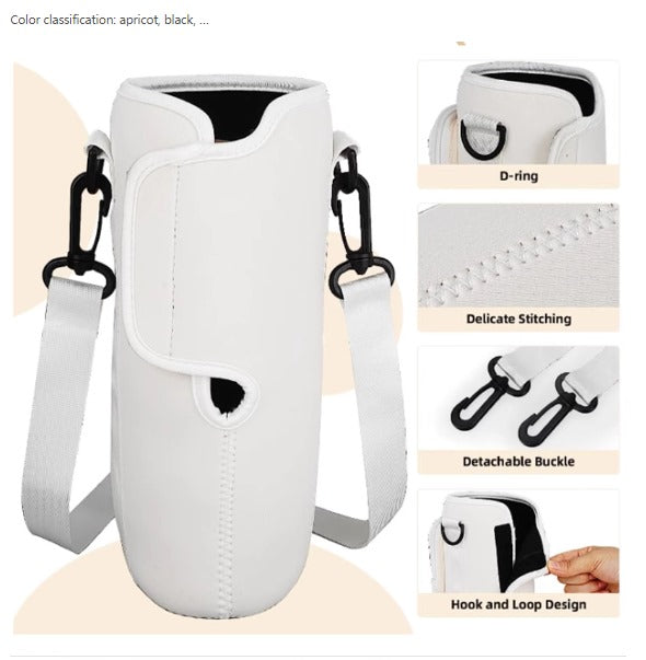 Water Bottle Carrier Insulated Cover Bag Shoulder Waist Holder Strap Pouch Bag ( 40oz + 30oz)
