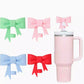 Cute Bow Straw Covers Cap Toppers Compatible with Stanley 30&40 oz Tumbler Cups,Reusable Cute Silicone Straw Lids Tips Protectors for 0.4 in/10mm Stanley Cups Straws Accessories