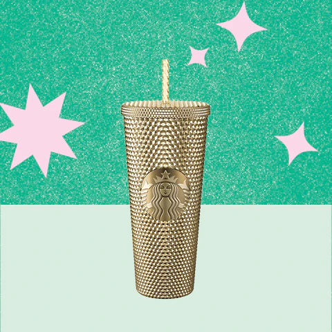 Starbucks BLING GOLD COLD CUP